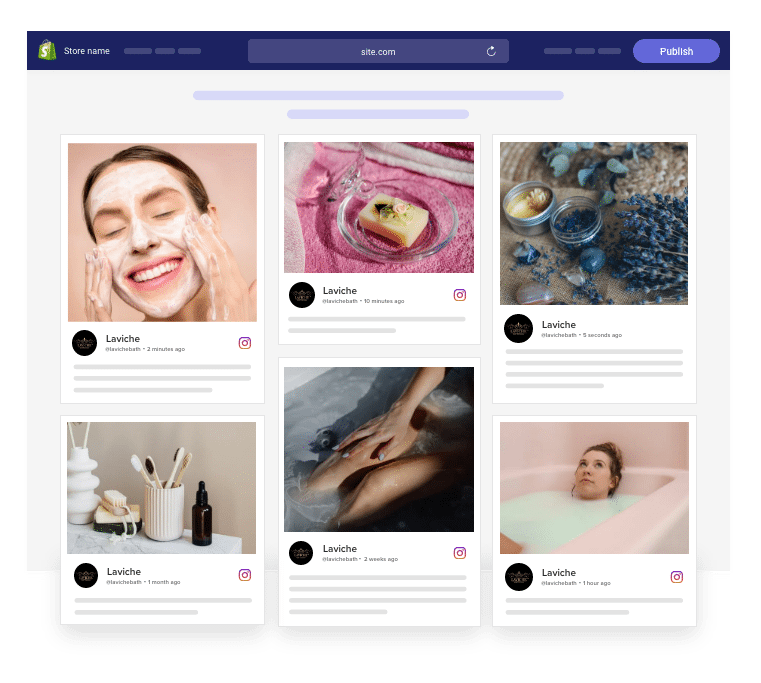 Instagram widget on shopify